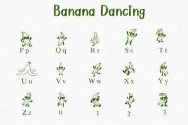 Banana Dancing by Nongyao — Dingbats Font — thumbnail 3
