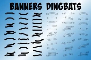 Banners by Paper Daisy Graphics — Dingbats Font — thumbnail 1