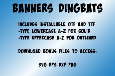 Banners by Paper Daisy Graphics — Dingbats Font — thumbnail 2