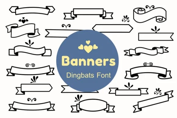 Banners by Nun Sukhwan — Dingbats Font