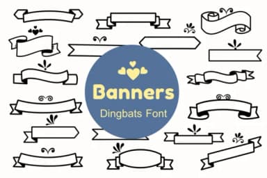 Banners by Nun Sukhwan — Dingbats Font — thumbnail 1