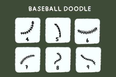 Baseball Doodle by Bee piyanuch — Dingbats Font — thumbnail 4