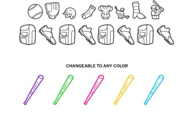 Baseball Doodle by digitalplannerland — Dingbats Font — thumbnail 3