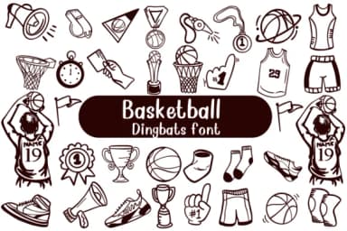 Basketball by Nongyao — Dingbats Font — thumbnail 1