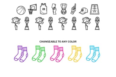 Basketball Doodle by digitalplannerland — Dingbats Font — thumbnail 3