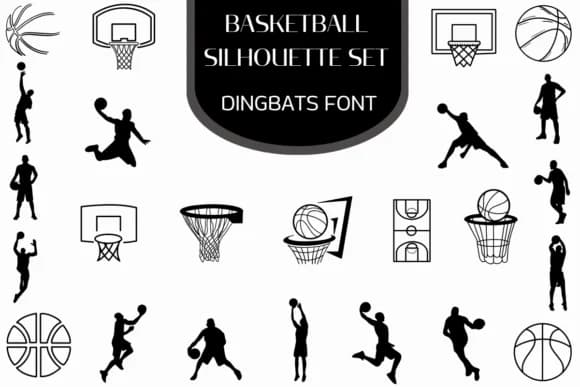 Basketball Silhouette Set by Heartcraft Atelier — Dingbats Font
