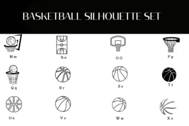 Basketball Silhouette Set by Heartcraft Atelier — Dingbats Font — thumbnail 3