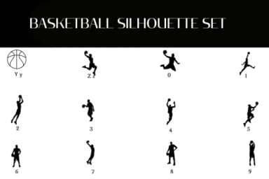 Basketball Silhouette Set by Heartcraft Atelier — Dingbats Font — thumbnail 4