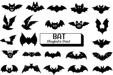 Bat by Ketsarin — Dingbats Font — thumbnail 1
