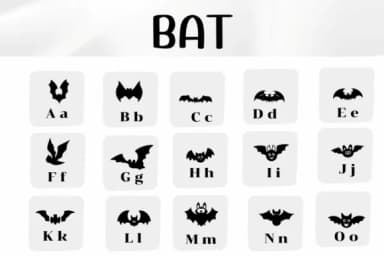 Bat by Ketsarin — Dingbats Font — thumbnail 2