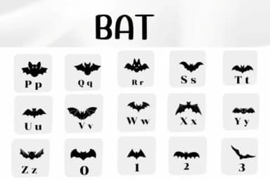 Bat by Ketsarin — Dingbats Font — thumbnail 3