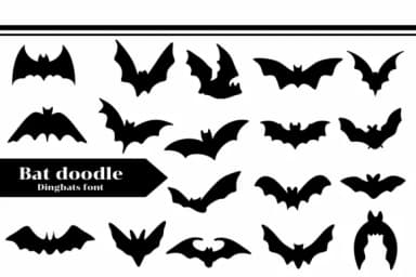 Bat Doodle by Apiwat Type — Dingbats Font — thumbnail 1