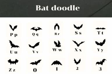 Bat Doodle by Apiwat Type — Dingbats Font — thumbnail 3