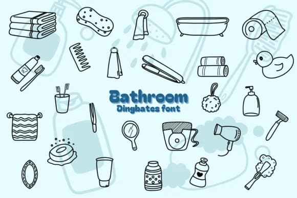 Bathroom by Chonada — Dingbats Font