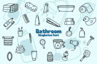 Bathroom by Chonada — Dingbats Font — thumbnail 1
