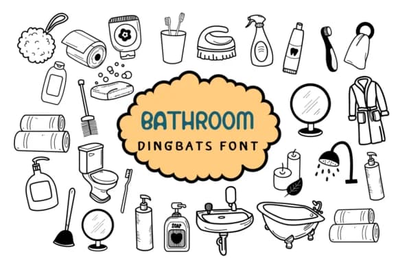 Bathroom by Nun Sukhwan — Dingbats Font