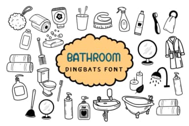 Bathroom by Nun Sukhwan — Dingbats Font — thumbnail 1