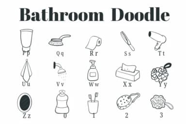 Bathroom Doodle by Suphitchaya — Dingbats Font — thumbnail 3