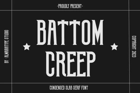 Battom Creep by Almairatype Studio — Slab Serif Font — preview 1