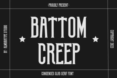 Battom Creep by Almairatype Studio — Slab Serif Font — thumbnail 1