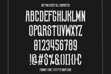 Battom Creep by Almairatype Studio — Slab Serif Font — thumbnail 8