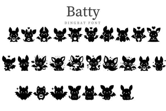 Batty by CraftedType Studio — Dingbats Font