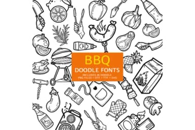 Bbq Doodle by digitalplannerland — Dingbats Font — thumbnail 1