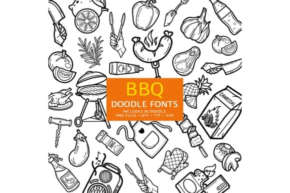 Bbq Doodle by digitalplannerland — Dingbats Font