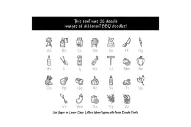 Bbq Doodle by digitalplannerland — Dingbats Font — thumbnail 2