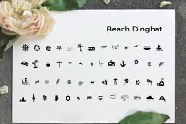 Beach by Ciriative — Dingbats Font — thumbnail 1