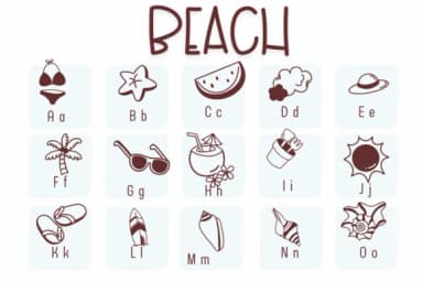 Beach by Sirinart — Dingbats Font — thumbnail 2