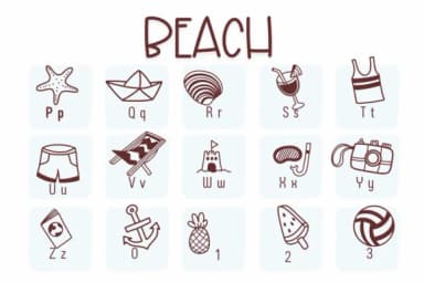 Beach by Sirinart — Dingbats Font — thumbnail 3