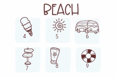 Beach by Sirinart — Dingbats Font — thumbnail 4