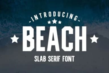 Beach by Mahesa Design — Slab Serif Font — thumbnail 1