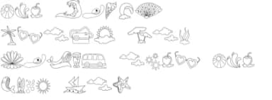Beach Dingbats by Edywiyonopp — Dingbats Font — thumbnail 4
