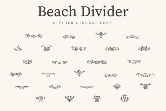 Beach Divider by CraftedType Studio — Dingbats Font