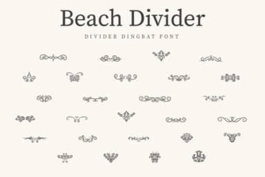 Beach Divider by CraftedType Studio — Dingbats Font — thumbnail 1