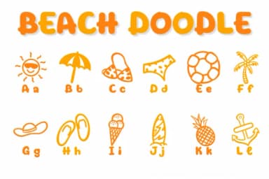 Beach Doodle by Chonada — Dingbats Font — thumbnail 2