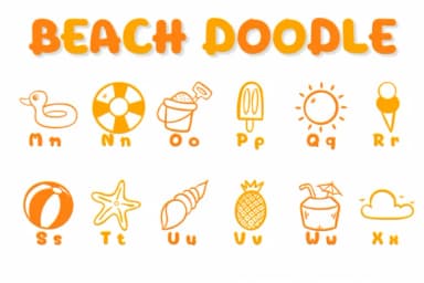 Beach Doodle by Chonada — Dingbats Font — thumbnail 3
