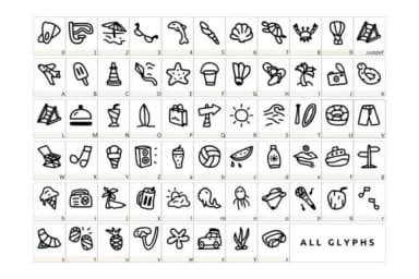 Beach Doodle by YandiDesigns — Dingbats Font — thumbnail 2