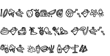 Beach Doodle by YandiDesigns — Dingbats Font — thumbnail 6