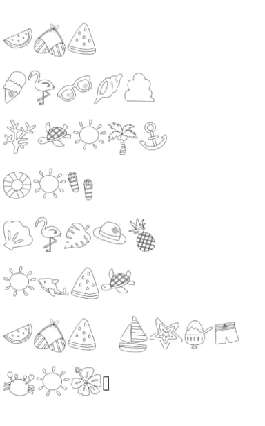 Beach Fun by Happy Bamboo — Dingbats Font — thumbnail 4