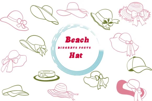 Beach Hat by Suphitchaya — Dingbats Font