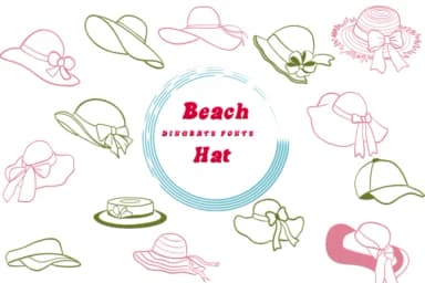 Beach Hat by Suphitchaya — Dingbats Font — thumbnail 1