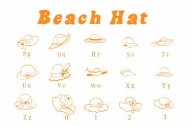 Beach Hat by Suphitchaya — Dingbats Font — thumbnail 3