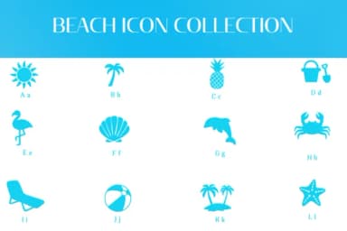 Beach Icon Collection by Heartcraft Atelier — Dingbats Font — thumbnail 2