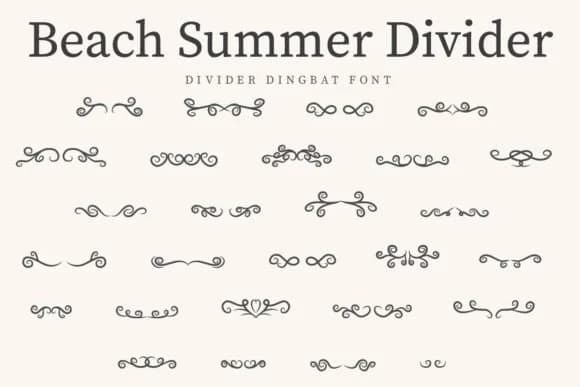 Beach Summer Divider by CraftedType Studio — Dingbats Font