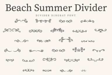 Beach Summer Divider by CraftedType Studio — Dingbats Font — thumbnail 1
