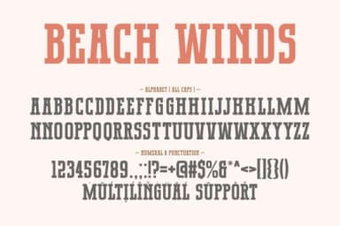 Beach Winds by Jasm (7NTypes) — Slab Serif Font — thumbnail 8