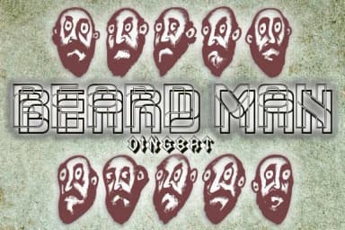 Beard Man by vladimirnikolic — Dingbats Font — thumbnail 1